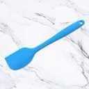 Silicone Spatula for Cooking Heat Resistant, 8.27 Inch Small Kitchen Spatula Silicone, Flexible Rubber Spatula for Baking (Blue)