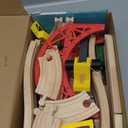 Wooden Train Sets for Boys 2-4-7  38 Pcs Wood Train Set for Toddlers w/Crane, Bridge & Wooden Train Tracks  Train Toys for 3 Year Old Boys & Girls  Fits Thomas Brio IKEA Melissa and Doug