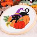 Harimauu Harimau 3P Punch Needle Embroidery Starter Kits for Beginner Kids,Punch Needle Fabric with Pattern,Threader, Yarns,Pinch Needle, Embroidery Hoops & Rug Punch (Yellow)