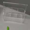 Chivalral Acrylic Utensil Holder & Paper Plate Holders -Clear Space-Saving Cutlery Caddy and Silverware Organizer for Kitchen, Table, Buffet, Party, Picnic, Camping Indoor Outdoor Use