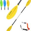JAYEGT Kayak Paddle 87.4Inch/222CM Aluminum Alloy Shaft Kayaking Boating Oar with Paddle Leash, 1 Paddle + 1 Leash