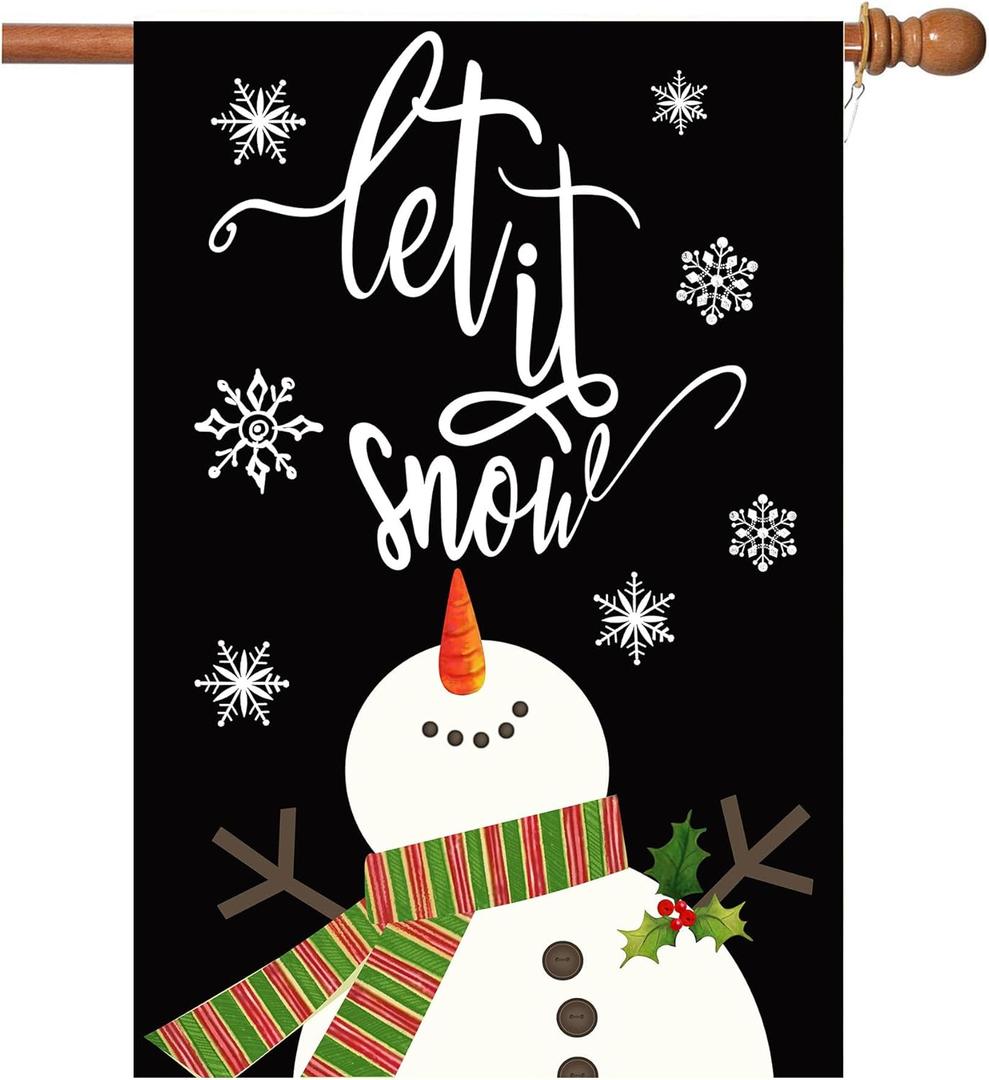 Christmas Flags,Christmas Garden Flags House Flags 28 x 40 Inch with Grommets Outdoor Winter Garden Flag for Winter Garden and Home Decoration