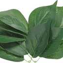 PATIKIL 3.15x 11.02 Artificial Silk Hydrangea Leaf, 40 Pcs Artificial Green Fake Leaves