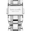 Kate Spade New York Designer Interchangeable Stainless Steel Band Compatible with Your 38/40/41mm Apple Watch Series 9/8/7/6/5/4/3/2/1/SE (Silver Glitz)