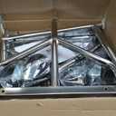 Ekisemio Heavy Duty Rolling Clothes Rack with Wheels and Shelves, 450 lbs Capacity, Portable Garment Rack for Hanging Clothes, Standing Wardrobe for Closet, Bedroom, Commercial Use, Chrome