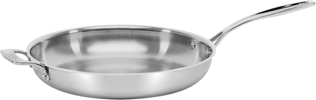 Cuisinart Custom-Clad 5-Ply Stainless Steel 12-Inch Fry Pan with Helper Handle, CC522-30H
