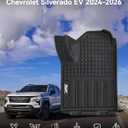 3W Floor Mats Fit for Chevrolet Silverado EV 2024-2025 2026 (WT & RST)/GMC Sierra EV/Sierra EV Denali Accessories TPE All Weather Floor Liner, 1st and 2nd Row Car Mats
