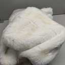 UGG Euphoria Faux Fur Throw Blanket, Warm Fluffy for Couch or Bed, Luxury Bedroom Decor, Blankets, Machine Washable, 50-inch x 70-inch, White Snow