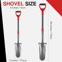 Drain Spade with Fiberglass Handle Root Saw Spades Garden Shovel for Digging,Trenching,44 inches