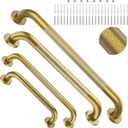 Gold Grab Bar 12" 16" 20" 24" Bundle, Safety Handrail for Elderly