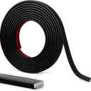 LONGKING 10 ft Peel and Stick Trim, Molding Trim for Walls, Edges, Borders, Backsplash Tile Edge, Flexible and Self Adhesive Trim, Black