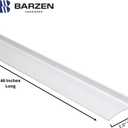 Barzen Exterior Door Rain Drip Guard - Over Door Drip Cap Rain Deflector for Windows and Doors - 2.5 Inches Wide, 40 Inches Long, Universal Fit - Aluminum White Finish