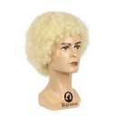 Jumbo Disco Afro Wig Fluffy Synthetic 70s Hippie Costume Wig for Men,Blonde