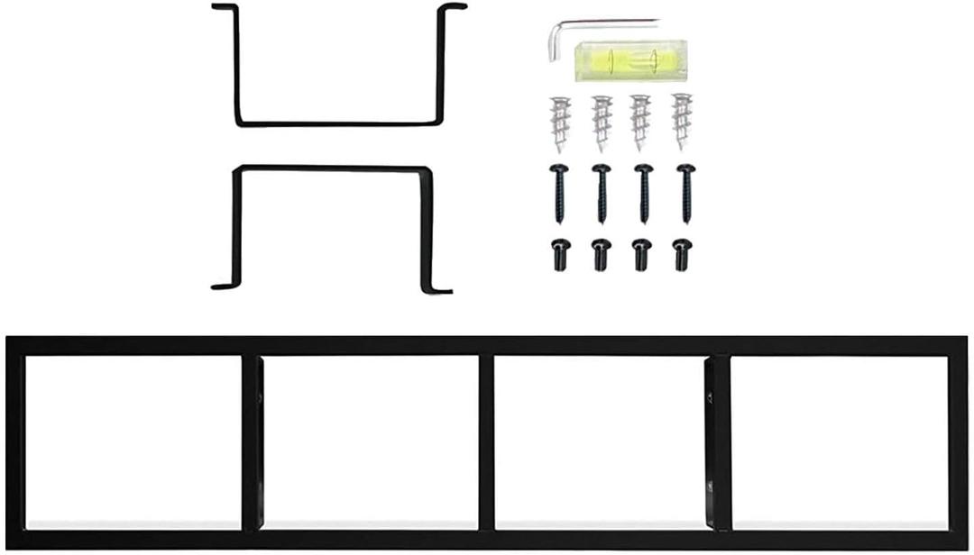 Generic Iron CD DVD Rack, Black, 86.8cmx15.7cm, Home Entertainment, Offices, Libraries