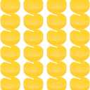 24 Packs 2 Inch Yellow Colored Citronella Floating Candles for Outdoor, Small Lemongrass Scented Pool Water Wax Candles for Summer Wedding, Party, Holiday - 6 Hour Burning