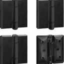 4Pcs Stainless Steel Self Closing Door Hinges,Restroom Partition Door Hinge,2.75" Black Matte Hinge,Partition Door Hardware,for Hotel,Shopping Mall,Bathroom,Toilet,Cabinets