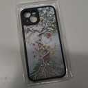 FUNMIKO Cute iPhone 13 Phone Case Wireless Charging & Military-Grade Protection - Trendy Wildflower Design for Women Girls, Matte Cover with Shockproof Corners - Blooming Tree of Life