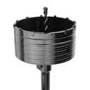 100mm / 4 inch Concrete Hole Saw with 220mm SDS Plus Connecting Rod, Cement Hole Saw for Concrete Cement Brick Wall Stone,Black (100mm (4 inch))