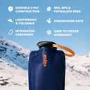 Vapur Collapsible Water Bottle with Carabiner - 23oz (0.7L), Olive - Flexible and Lightweight Water Bottle for Travel, Concert, Hiking, and Outdoor Adventures - BPA-Free, Dishwasher-Safe, Freezable