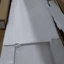 24" x 84" Bifold Sliding Barn Door, K Shaped Panel with Sliding Hardware Kit Set, Finished Closet Door Slab, 2.33FT Track for 2 Doors, MDF, White