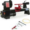 Wood Lathe Machine, 8x 12 inch Benchtop Wood Lathe,1/3 HP Infinitely Variable Speed 750-3200 RPM,for Woodworking, Woodturning