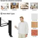 Motorized Pull Down TV Mount with Speaker Bracket Over Fireplace, Electric Height Adjustable Wall Mount for 32-70" TV up to 77lbs, Full Motion Swivel & Tilt, Remote Control, Max VESA 600x400mm