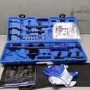 Orion Motor Tech Slide Hammer Puller Set, 22 Piece Front and Rear Axle Shaft Hub Bearing Seal Remover Set with 1" to 2-7/8" ID Adapters 2-Jaw 3-Jaw Yokes, Slide Hammer Bearing Puller Dent Repair Kit