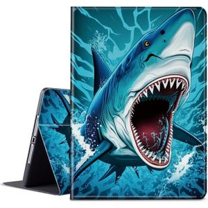 for iPad (A16) 11th Generation Case 11 inch 2025 for iPad 10th Generation Case 10.9 inch 2022 with Adjustable Stand & Auto Wake/Sleep Feature Smart Protect Cover - Shark Fish