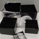 6PCS Buffet Risers, Black Acrylic Food Risers for Buffet Table, Nesting Display Stand with Hollow Bottoms for Party, Catering, Dessert, Jewelry & Collectibles (10" x 10" x 7" to 5" x 5" x 3")