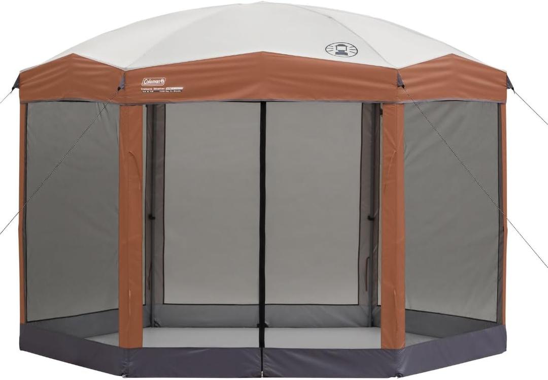 Coleman Back Home Screened Canopy Tent with Instant Setup, Outdoor Gazebo for Bug-Free Lounging, Fits Over Picnic Tables, Ideal for Parties, Events, Tailgates, Dining, & More (Contains PFAS)