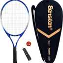Senston 19" 23" 25" Kids Junior Tennis Racquet for Kids Children Boys Girls Tennis Rackets with Racket Cover (Blue)