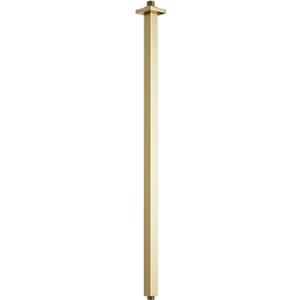 Brushed Gold 26 Inch Shower Head Extension Arm with Flange
Square Design Shower Head Extender Stainless Steel Ceiling Mount Straight Extra-long Shower Arm Replacement