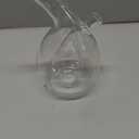 BOLLAER Glass Olive Oil Bottle Cruet, Hand-Blown, Moist Bottom, High Borosilicate Glass, 2 in 1 Oil and Vinegar Bottle, 2 oz