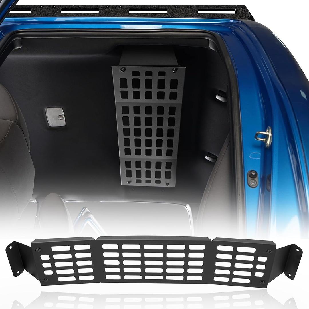 Hooke Road Tacoma Rear Overhead MOLLE Panel Cargo Rack Interior Storage Shelf Top Organizer for 2016-2023 Toyota Tacoma 3rd Gen Double Cab