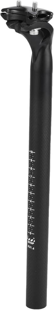 Universal 31.6x350mm Carbon Fiber Pattern Matte Black Bike Seat Posts Lightweight Bike Saddle Post Seat Tube Carbon Fiber 1 Pc