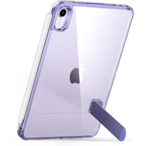 ESR for iPad Mini 7 A17 Pro Case, iPad Mini 7th/6th Generation Case with Stand(2024/2021), 3 Stand Modes, Slim and Light, Drop Safe, Supports Pencil Pro & Pencil (USB-C), Purple Clear