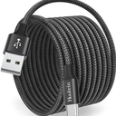 USB Type C Cable 10 ft, Long USB A to USB C Cable Fast Charging, 10ft USBC Charger Cord for Samsung Galaxy S21 S20 S10 S9 Note 10 9, Pixel, PS5 Controller (Black)