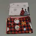 Miss Adola Buffalo Plaid Christmas Kitchen Towels - Christmas Theme 18x26 Inch Absorbent 2pcs Microfiber Dish Towels, Cute Holiday Designs with Xmas Tree for Decoration, Gifting, Housewarming