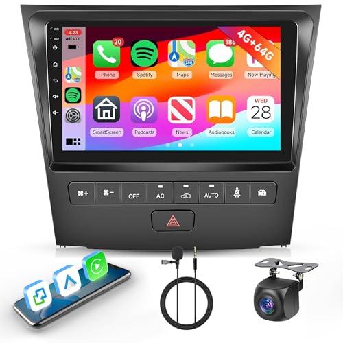[4G+64G] Android Car Stereo for Lexus GS300/350/400/430/450/460 with Wireless Carplay Android Auto Radio, Hodozzy 9 inch Touch Screen with GPS, Mirror Link, Bluetooth, WiFi, DSP, FM/RDS Radio