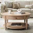 Nikolaus Traditional 1-Drawer Coffee Table with Smooth-rolling Casters and Low Open Shelf by HULALA HOME