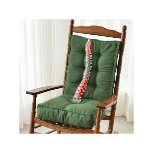 SUNROX Memory Foam Non Slip Rocking Chair Cushion, FadeShield Water Resistant Thicken Durable Tufted Pads, Set of Seat & Back Cushion with Ties for Indoor/Outdoor Rocker, 2 Piece, Army Green