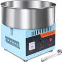 Cotton Candy Machine Commercial, 1000W Electric Cotton Candy Maker Machine, Candy Floss Machine with Stainless Steel Bowl and Sugar Scoop for Kids Birthday, Family Party Blue (Blue Cotton Candy Machine)