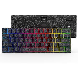 HITIME 60% Percent Keyboard, Topographic Theme Keyboard, XVX M61 Pro Bluetooth/2.4GHz/USB-C Wireless Mechanical Gaming Key Board, Hot Swappable Creamy Pre-lubed Switch, RGB HITIME 60% Percent Keyboard, Topographic Theme Keyboard, XVX M61 Pro Bluetooth/2.4GHz/USB-C Wireless Mechanical Gaming Key Board, Hot Swappable Creamy Pre-lubed Switch, RGB