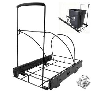 Pull Out Trash Can Under Cabinet Under Sink - Adjustable Trash Can Slider for Kitchen Cabinet (Excluding Garbage Cans), The Cabinet Size Required  16''Dx 13''Wx 17''H, Cabinet Trash Can Pull Out Kit