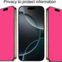 2 Piece Privacy Tempered Glass for iPhone 16 Pro 6.3 inch Anti-blue Anti-Spy Screen Protector Mirror Gradient Colorful