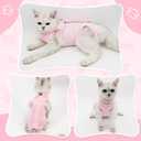 Cat Recovery Suit for Abdominal Wounds or Skin Diseases, Cat Onesie for Cats After Surgery Female Kitten Recovery Suit, Breathable E-Collar Alternative for Cats After Spay Anti Licking Wounds M