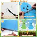 Easter Decorations Outdoor, 6 PCS Easter Bunny Yard Signs with Stakes, Happy Spring Yard Lawn Decor, Spring Props Party Supplies