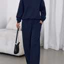 PRETTYGARDEN Womens Sweatsuits 2 Piece Set 2026 Casual Winter Long Sleeve Hoodie Loose Wide Leg Sweatpants Fall Tracksuit (Blue, M)