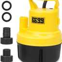 Submersible Sump Pump 1/3 HP 1800GPH Utility Pump Thermoplastic Electric Portable Transfer Water Pump with 10-Foot Cord for Pool Tub Garden Pond Draining Tankless Heater Flushing