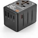 TESSAN Universal Travel Adapter, 35W International Plug Adaptor with 3 USB C and 2 USB A Charging Ports, Worldwide Power Outlet for US to European EU UK AUS Ireland(Type C/G/A/I)